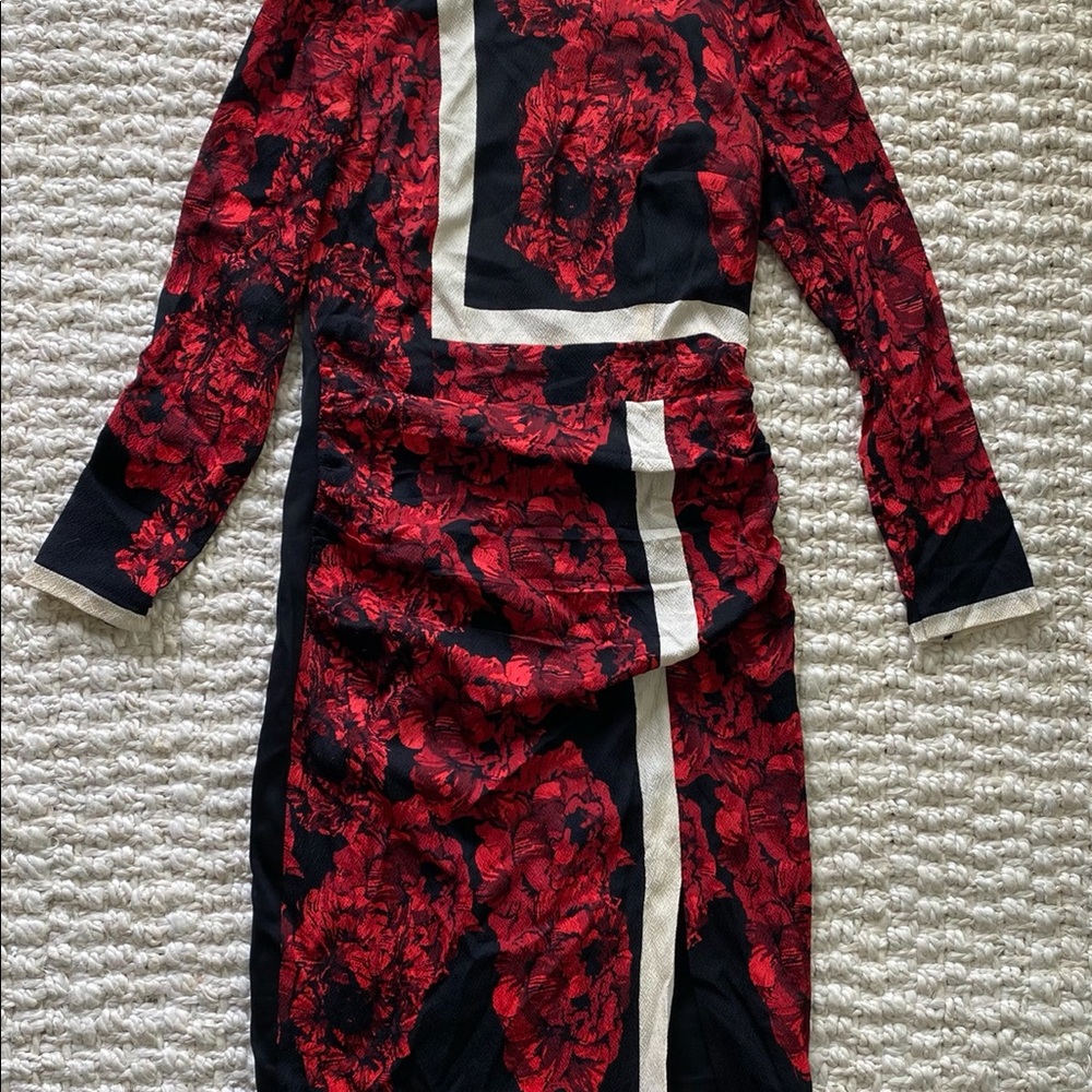 Tracy Reese Red Floral Placement T